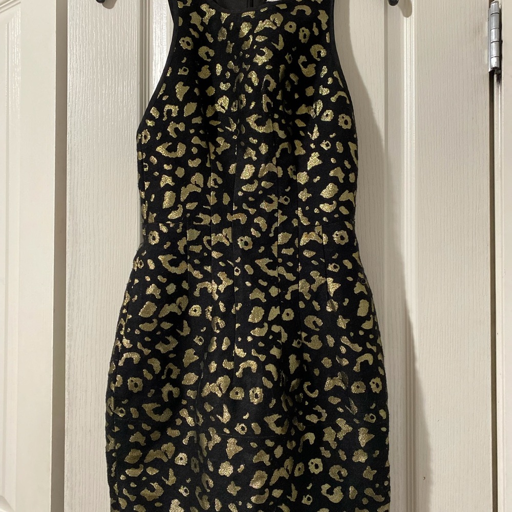 Black & gold print dress!